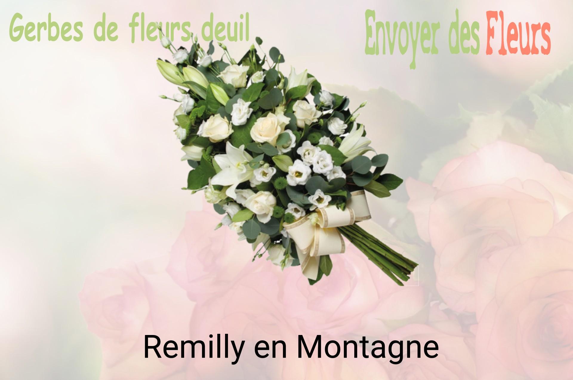 Gerbe de fleurs de deuil livrée à Remilly-en-Montagne